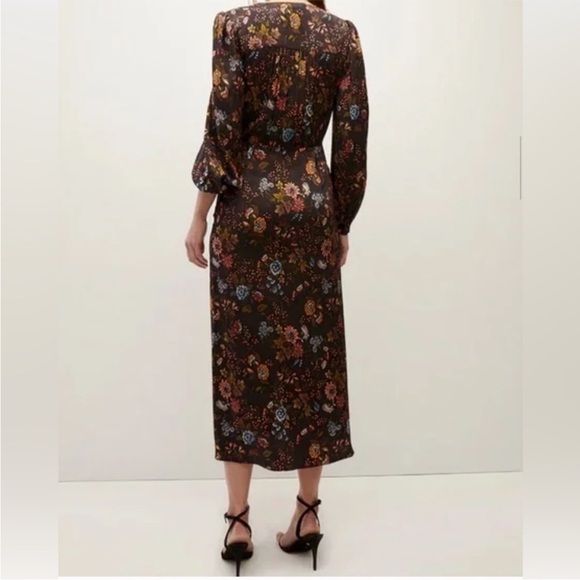 Veronica Beard Midi Silk Floral Terina Midi Dress Sz 6 - Picture 3 of 4